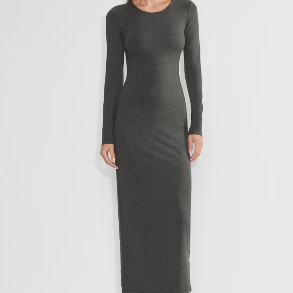 Aritzia - NEW Contour Crew Longsleeve Maxi Dress - Size S - Retail $98